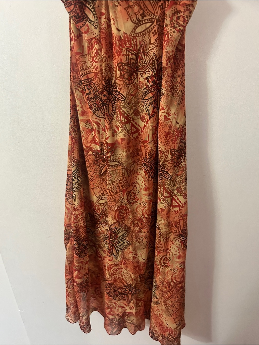 Rabbit Rabbit Rabbit Halter Maxi Dress in Rust and Orange Paisley - Picture 4 of 5